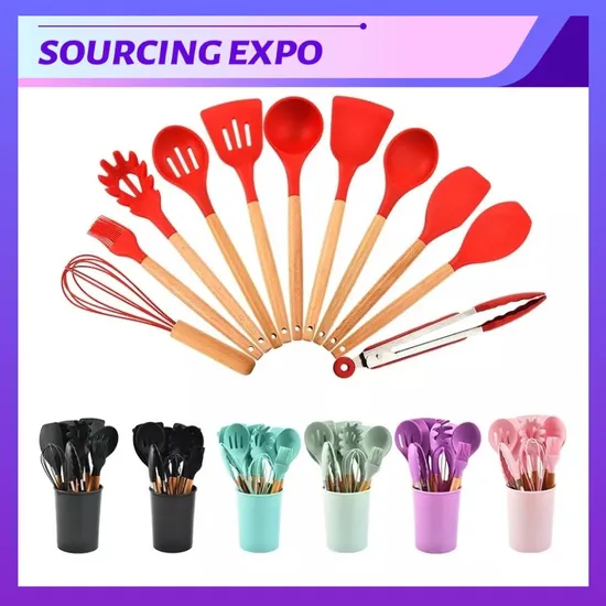 Utensili da cucina in silicone all'ingrosso all'ingrosso Utensili da cucina Accessori da cucina in silicone Gadget da cucina Utensili da cucina durevoli Cocina Accessori da cucina in silicone