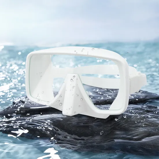 Maschera per immersioni subacquee per snorkeling, boccaglio in silicone confortevole per adulti