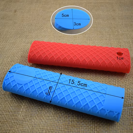 Utensili da cucina con manico in silicone per pentole e padelle, manico per pentole, copertura antiscivolo, durevoli, resistenti al calore, utensili da cucina